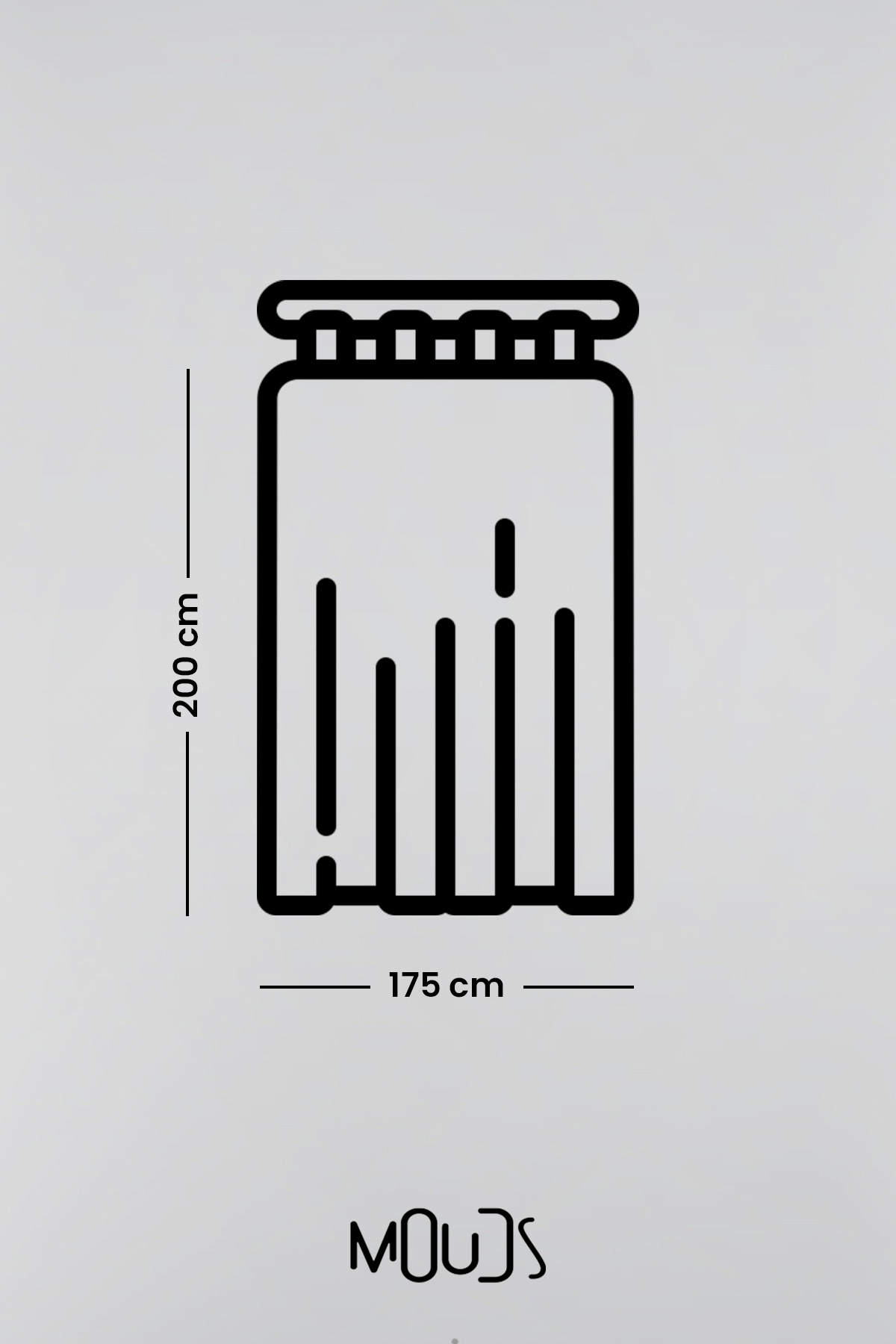 Banyo Perdesi, Renkli Oval 2 Desenli Duş Perdesi, Küvet Perdesi, Halka Hediyeli 175x200cm BP-29 - 5